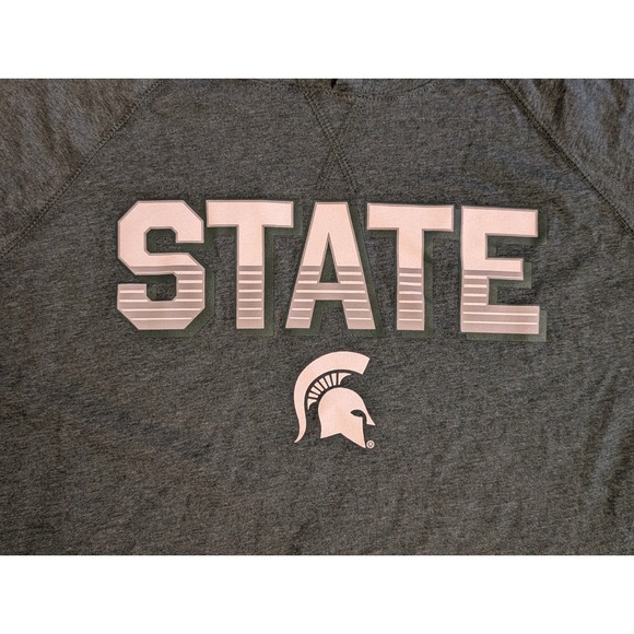Michigan State Spartans Captivating Green Lightweight Hoodie Pullover Men's 2XL - Picture 3 of 11